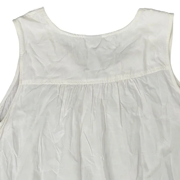 Torrid Top 2X Crochet Detail Lace Up Tank White Tassel Tie Flowy Sleeveless - Picture 8 of 12